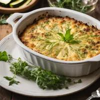 Clafoutis à la courgette et au curcuma