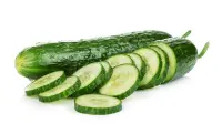 Concombre, pulpe et peau, cru