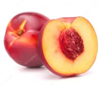 Nectarine ou brugnon, pulpe et peau, crue