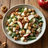 Salade tiède d'endives, pomme et noix